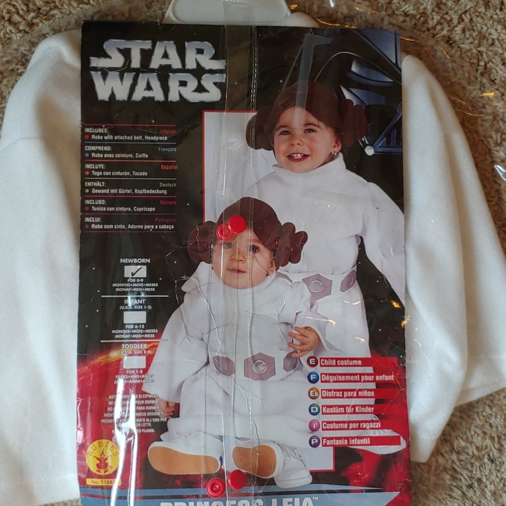 Star wars princess leia 0-9 months costume